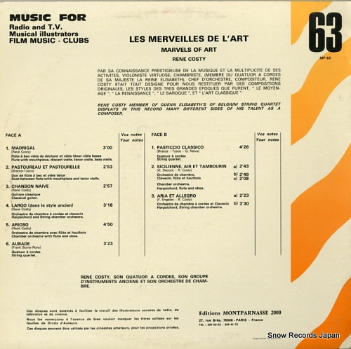 COSTY, RENE les merveilles de l'art MP63