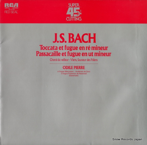 PIERRE, ODILE bach; toccata et fugue en re mineur 45R-5