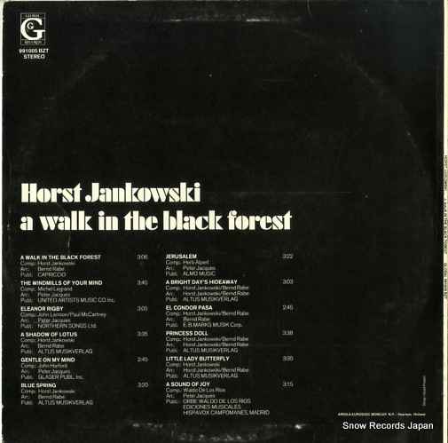 JANKOWSKI, HORST a walk in the black forest 991005BZT
