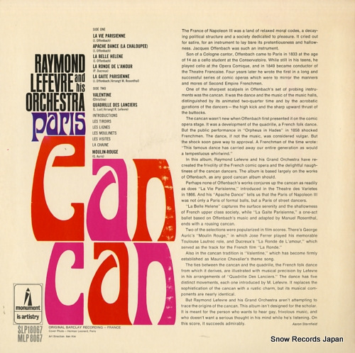LEFEVRE, RAYMOND paris cancan MLP-8067
