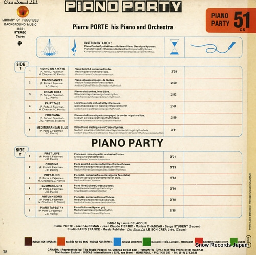 PORTE, PIERRE piano party 46551