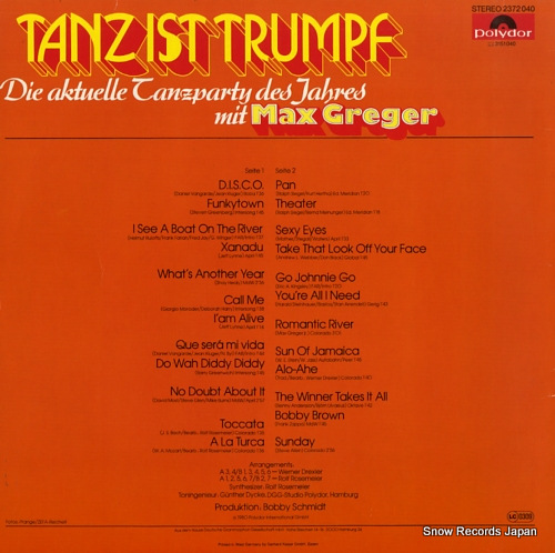 GREGER, MAX tanz ist trumpf 2372040