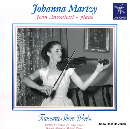 MARTZY, JOHANNA favourite short works COUP006