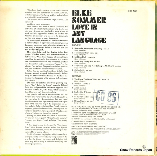 SOMMER, ELKE love in any language SE-4321