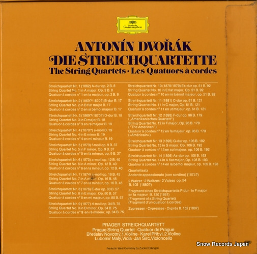 PRAGUE STRING QUARTETS dvorak; die streichquartette 2740177