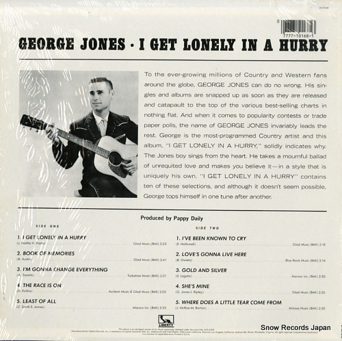 JONES, GEORGE i get lonely in a hurry LN-10168