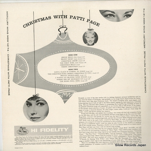 PAGE, PATTI christmas with patti page MGW-12174