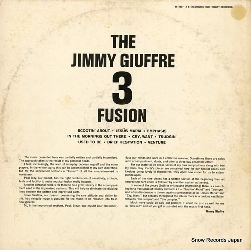 JIMMY GIUFFRE 3, THE fusion V6-8397