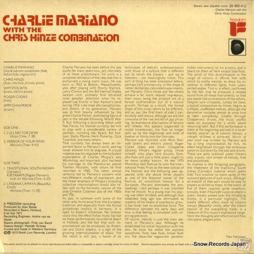 㡼꡼ޥꥢ charlie mariano with the chris hinze combination 28460-4U