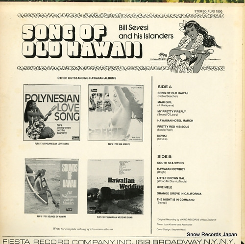 SEVESI, BILL song of old hawaii FLPS1800