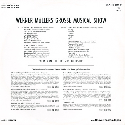 MULLER, WERNER werner mullers grosse musical show BLK16310-P
