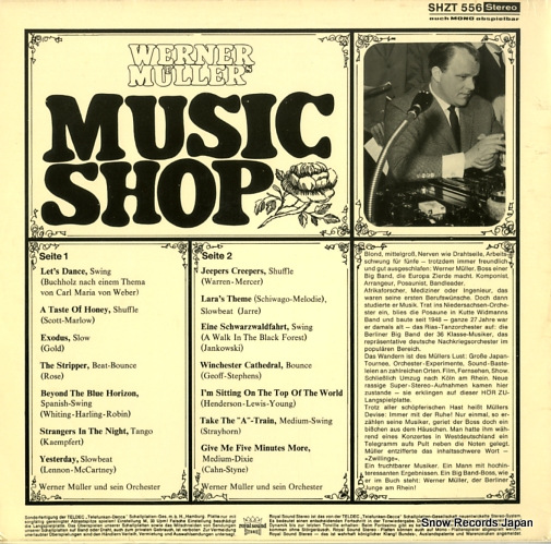 MULLER, WERNER music shop SHZT556