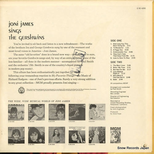 JAMES, JONI joni james sings the gershwins SE-4255