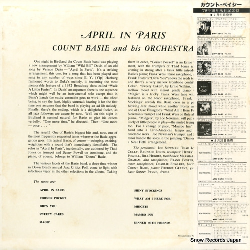 BASIE, COUNT april in paris MV2641