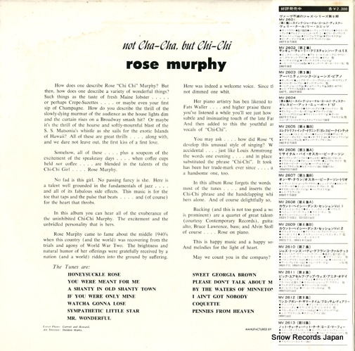 MURPHY, ROSE not cha-cha but chi-chi MV2613