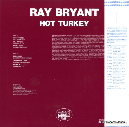 BRYANT, RAY hot turkey NLP7508
