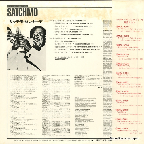 ARMSTRONG, LOUIS satchmo serenades MCL-3005