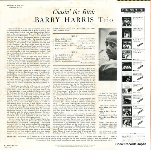 HARRIS, BARRY chasin' the bird SMJ-6281