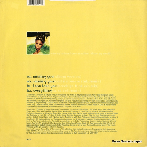 BLIGE, MARY J. missing you MCST48071