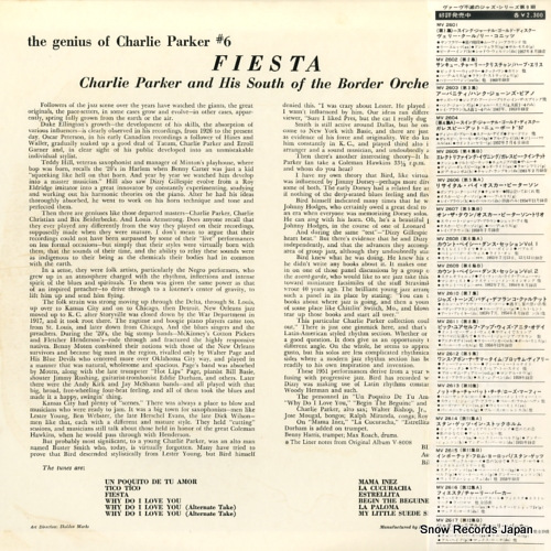 PARKER, CHARLIE fiesta / the genius of charlie parker #6 MV2616