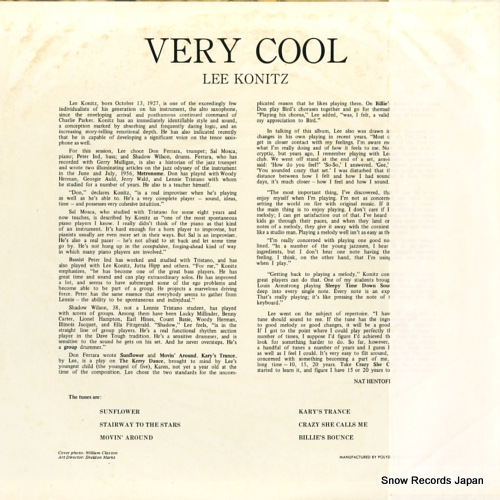 KONITZ, LEE very cool MV2601