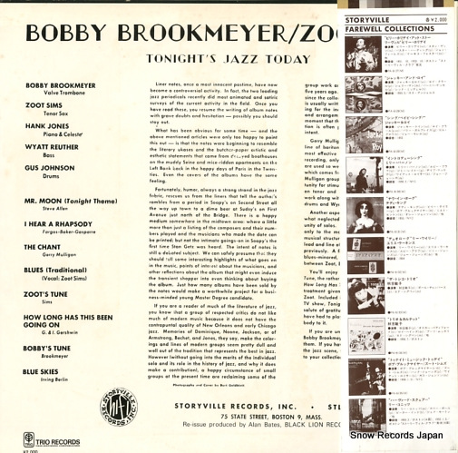 SIMS, ZOOT, AND BOB BROOKMEYER tonight music today PA-6135(M)