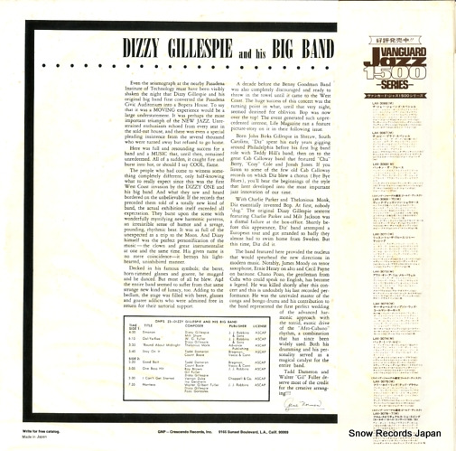 GILLESPIE, DIZZY, AND HIS BIG BAND dizzy gillespie and his big band LAX-3082