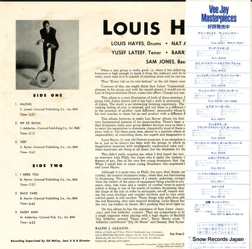 HAYES, LOUIS louis hayes RJL-6012