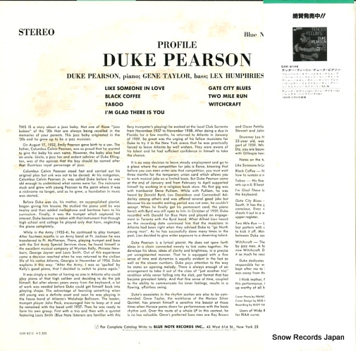 PEARSON, DUKE profile GXK-8212