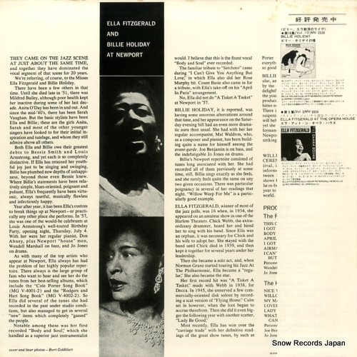 FITZGERALD, ELLA, AND BILLIE HOLIDAY at newport MV2576