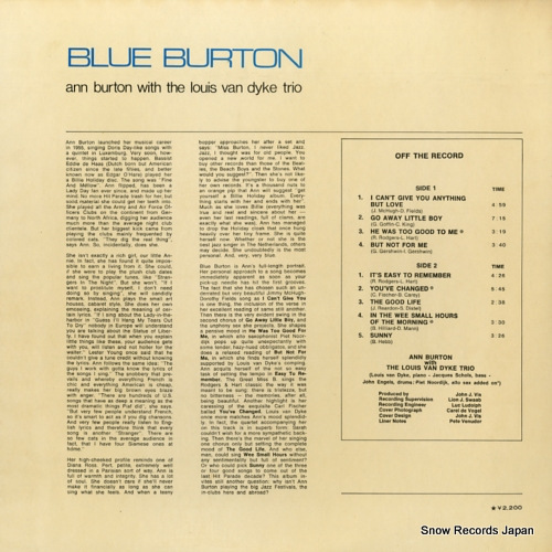 BURTON, ANN blue burton ECPL-31