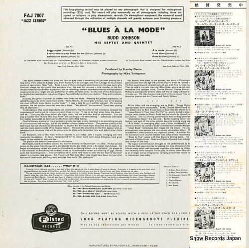 JOHNSON, BUDD blues a la mode L20P1183