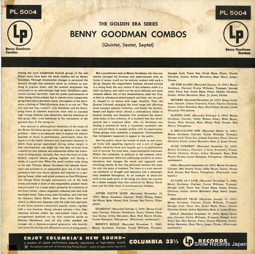 GOODMAN, BENNY benny goodman combos PL5004