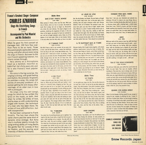 AZNAVOUR, CHARLES the aznavour story R6172