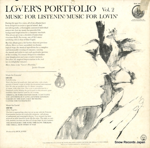 GLEASON, JACKIE lover's portfolio SW1980