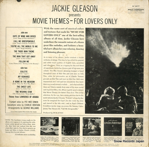 GLEASON, JACKIE movie themes for lovers only W1877