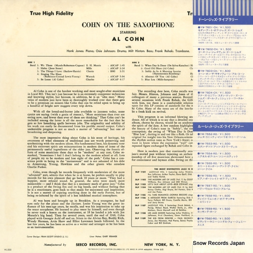 COHN, AL cohn on the saxophone YW-7603-CH