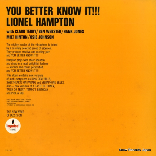 HAMPTON, LIONEL you better know it!!! YP-8586-AI