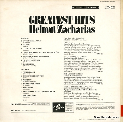 ZACHARIAS, HELMUT greatest hits TWO401