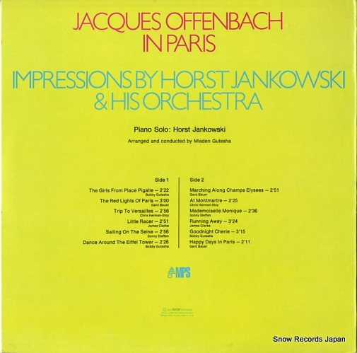 JANKOWSKI, HORST jacques offenbach in paris MB20901