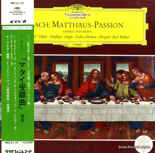 RICHTER, KARL bach; matthaus-passion MG-2119