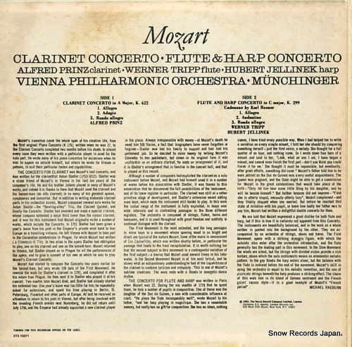 MUNCHINGER, KARL mozart; clarinet concerto STS.15071