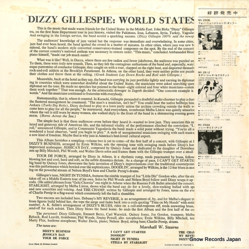 GILLESPIE, DIZZY world statesman MV2590