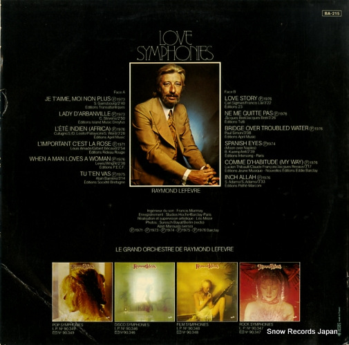 LEFEVRE, RAYMOND love symphonies 90.345