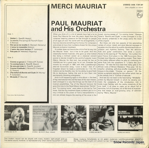 MAURIAT, PAUL merci mauriat 844739BY