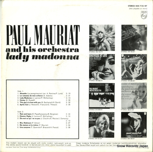 MAURIAT, PAUL lady madonna 844735BY