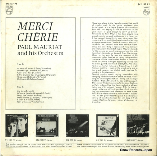 MAURIAT, PAUL merci cherie 842137PY