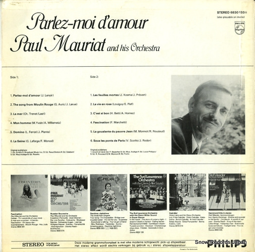 MAURIAT, PAUL parlez-moi d'amour 6830133