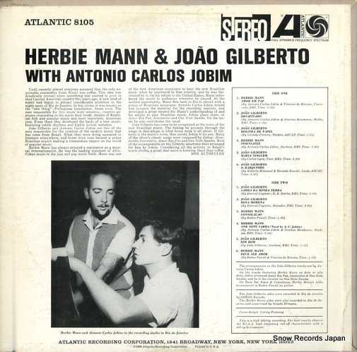 MANN, HERBIE, AND JOAO GILBERTO herbie mann & joao gilberto with antonio carlos jobim SD8105