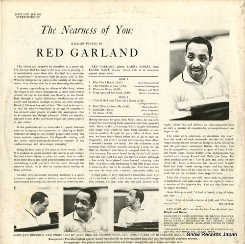 GARLAND, RED the nearness of you JLP962